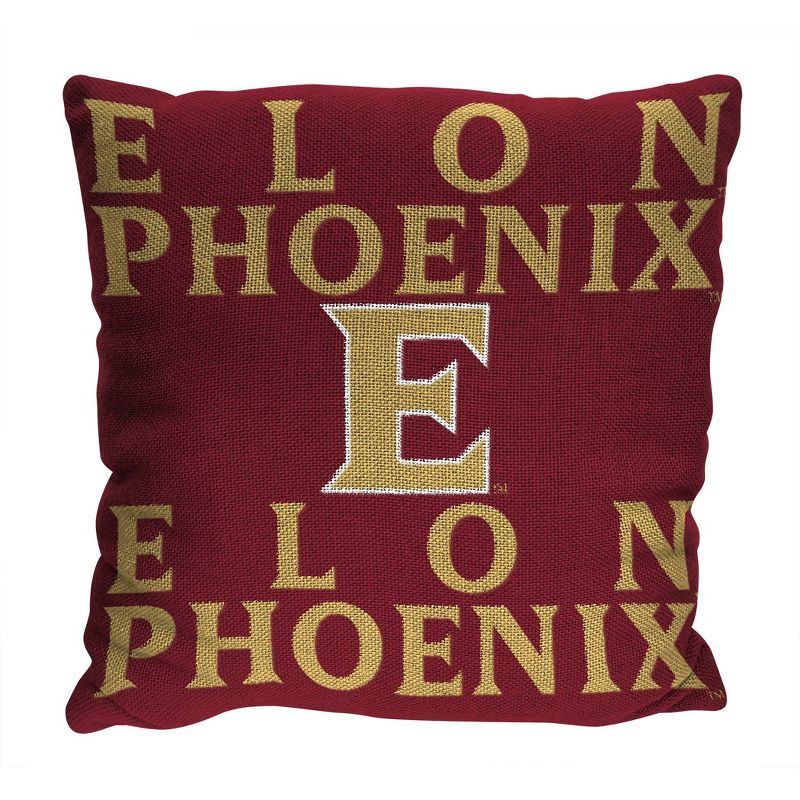 NCAA Elon Phoenix Stacked Woven Pillow, 1 of 4