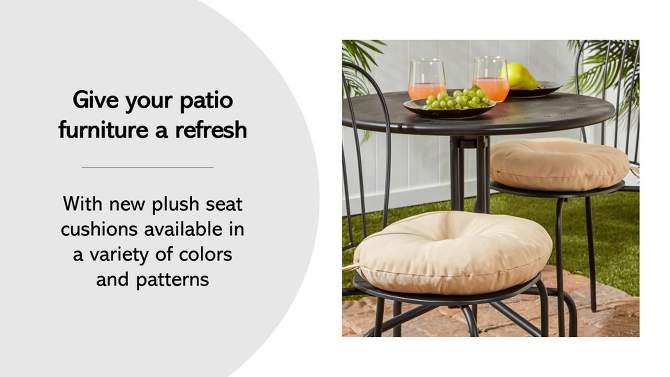 4pk 18" Shoreham Ikat Outdoor Bistro Chair Cushions - Kensington Garden, 2 of 7, play video
