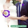 Unique Bargains Ribbon Alloy Outdoor Irregular Flower Lapel Pin 24 Pcs - 4 of 4