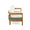 Christopher Knight Home Fawn Modern Outdoor Acacia Wood Loveseat and Table Set, Beige/Teak - 4 of 4