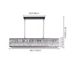 Rennnsan Erynore 48"W 6-Light Rectangle Crystal Industrial Dimmable Kitchen Island Pendant in Black - 3 of 4