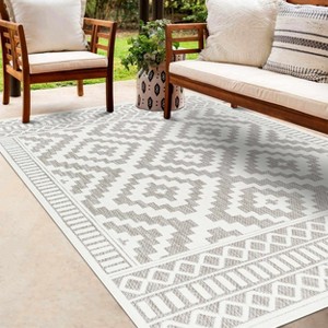 Hauteloom Feya Beige Outdoor Rug - 1 of 4
