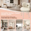 Artificial Wool Vanity Chair with Cute Bow Backrest for Bedroom - 3 of 4