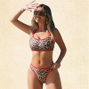 Women's Leopard Print Red Trim Bikini Set - Cupshe - 4 of 4