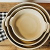Martinez Pottery Heritage Blue Stripe Stoneware Handmade Cornbread Pan - 3 of 4