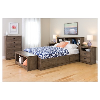 Drifted Gray Coastal Double Dresser with Six Drawers