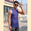 Men's Mesh Tank Top Fishnet Fitted Sleeveless Muscle Round Neck Top - 3 of 4