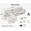 Vipbear Beige Extra Large Modular Sectional Sofa,Comfy Corduroy Modern Oversized 4-Seat Sectional Couch with Deep Seat,Tool-Free Assembly - 2 of 4