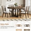 Oversart Round Dining Table for 4 with Chairs Set, Extendable Dining Table Set with 16" Removable Middle Leaf - 4 of 4