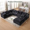 4-8 Seater Modular Cloud Sectional Sofa, U-Shape Chenille Couch, Deep Memory Foam Couch, No Assembly Required - 4 of 4