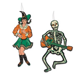 Beistle Vintage Halloween Jointed GoGo Dancers, 14" & 14.5", (4/Pkg) Multicolored - 1 of 2