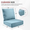 Buenhomino 6-inch Outdoor Cushion Set, 24"x24" Replacement Water Resistant Zippered Cushion for Chairs,8 Colors - 4 of 4