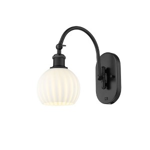 White Venetian - 1 Light Arm Swivels Side to Side Wall Sconce In Modern Style-11.5 Inches Tall and 6 Inches Wide - 1 of 1
