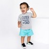 The Juniper Shop Cuter Version of Dad Toddler Short Sleeve Tee - 3T - Heather Grey - 3 of 4