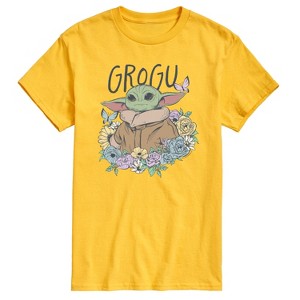 Men's - The Mandalorian - Floral Spring Grogu Short Sleeve Graphic T-Shirt - 1 of 4