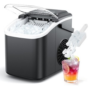 Mojgar Ice Maker Countertop, Portable Ice Machine with Carry Handle, 26Lbs Per Day, 9 Cubes Ready in 6 Mins - 1 of 4