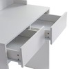 Okak Vanity Table with Mirror,  Vanity Desk with Drawers and Storage Cabinet, 3 Color Modes Adjustable for Bedroom - 4 of 4