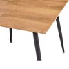 vidaXL MDF Dining Table with Steel Legs, Modern Design Square Table for Kitchen and Dining Room, Easy to Clean, Oak and Black, 31.7"x31.7"x28.7" - 3 of 4