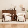 YOUNIKE Modern Accent Arm Chair Fabric Living Room Chairs Comfy Lounge Sofa Reading Chair 27.56" W x 23.62" D x 27.95" H with Wood V-Leg - 2 of 4