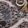 Vintage Floral Damask Non-Slip Washable Indoor Runner or Area Rug by Blue Nile Mills - 4 of 4