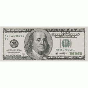 Well Woven Money Collection Hund Dollar Bill Collage 2006 Version Green Area Rug - 1 of 4