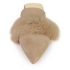 Allegra K Women's Pointed Closed Toe Faux Fur Slip-on Flat Slide Mules - 3 of 4