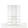 HomeStock Elise Modular Wood Closet System with Mirror in White - 3 of 4