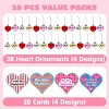 JOYIN 28 Packs Valentine's Day Heart Shape Ornaments with Greeting Cards, Classroom Exchange Gift for Kids, Party Favor, Holiday Reward Prizes - 2 of 4