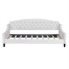 PAGED Twin Size Upholstered Daybed Modern Tufted Button Bed Wooden Bed Frame for Bedroom and Living Room Room - 3 of 4