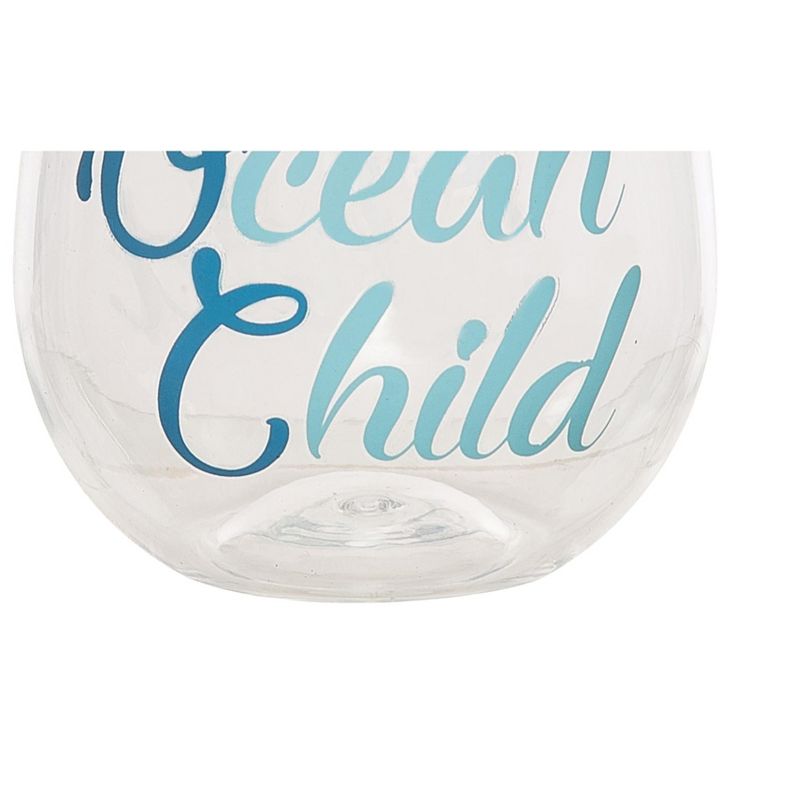 Beachcombers Ocean Child Acrylic Stemless Wine Glass Tumbler, 3 of 5