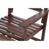 DOMETOUR Acacia Indoor Rocking Chair, Outdoor Solid Wood Patio Furniture New Style Brown - 4 of 4