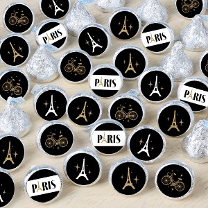 Big Dot of Happiness Stars Over Paris - Parisian Themed Party Small Round Candy Stickers - Party Favor Labels - 324 Count - 1 of 4