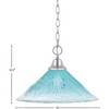Toltec Lighting Any 1 - Light Pendant in  Chrome with 16" Teal Crystal Shade - 2 of 2