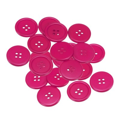 Unique Bargains Sewing Resin Round Flat 4-Hole Replacement Craft Buttons 20 Pcs