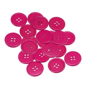 Unique Bargains Sewing Resin Round Flat 4-Hole Replacement Craft Buttons 20 Pcs - 1 of 4