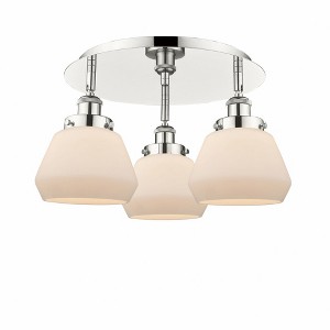 Fulton - 3 Light Flush Mount In Art Deco Style-8 Inches Tall and 18.25 Inches Wide - 1 of 1
