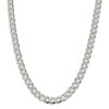 Black Bow Jewelry Men's 10.5mm, Sterling Silver Solid Pave Curb Chain Necklace - 3 of 4