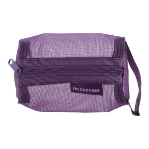 Unique Bargains Lightweight Square Mesh Makeup Bag 1Pc - 1 of 4