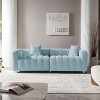 Modern 3-Seater Modular Sofa for Living Room, Upholstered Space-Saving Sofa, Couch with Metal Legs and Velvet Cover Pillows-Baofuwish - 2 of 4