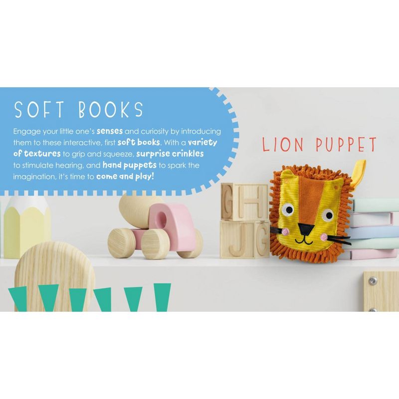 Make Believe Ideas Lion Hand Puppet Soft Cloth Book, 5 of 7