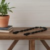 HomeRoots 42" Black Wood Hand Painted Decorative Tassel - 2 of 4