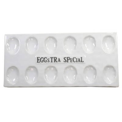 Tabletop 5.0" Eggstra Specila Egg Platter Deviled Painted Pickled Brownlow Gifts  -  Serving Platters