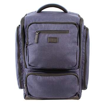 J World Novel Laptop 18.5" Backpack - Navy: Teen & Adult Unisex, Padded Shoulder Straps, Secure Zip Compartments