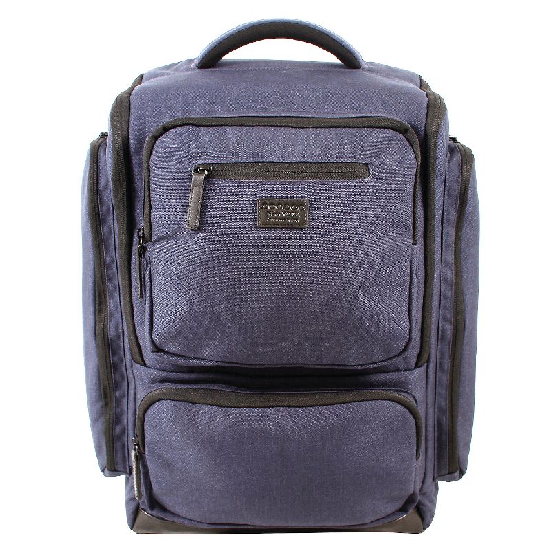 J World Novel Laptop 18.5&#34; Backpack - Navy: Teen & Adult Unisex, Padded Shoulder Straps, Secure Zip Compartments, 1 of 9