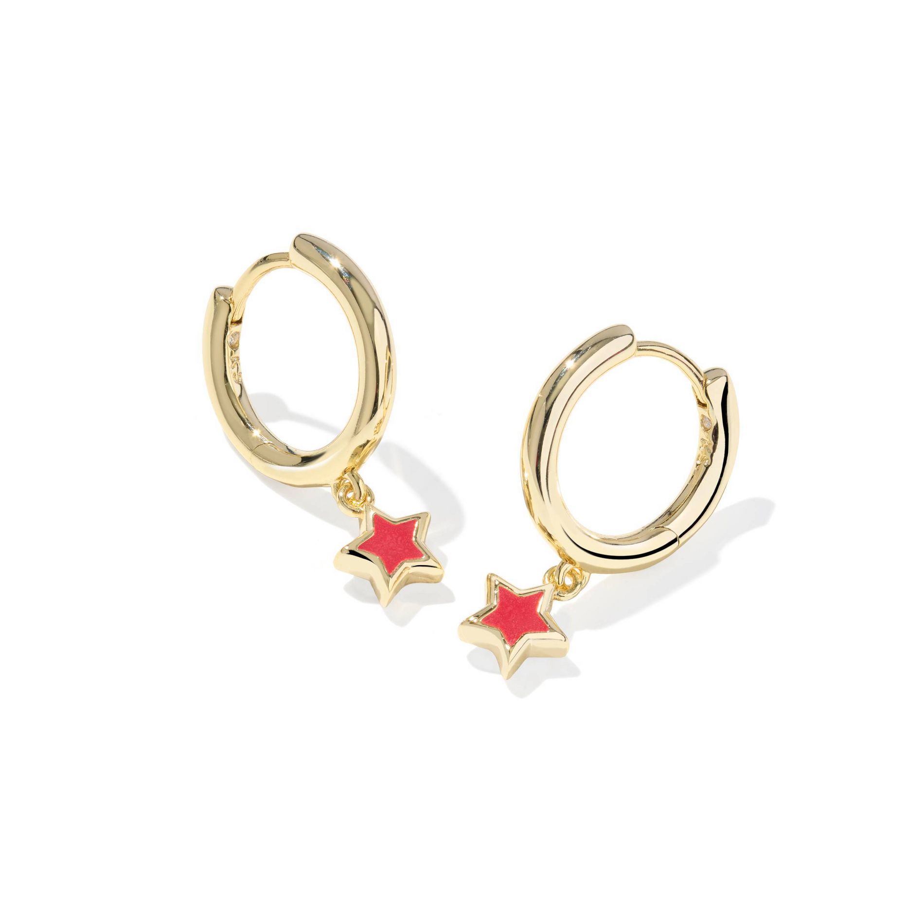 Kendra Scott Kayla Huggie Hoop Earrings - Gold/Red
