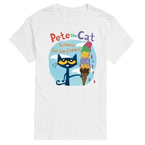Men's - Pete the Cat - Screams For Ice Cream Short Sleeve Graphic T-Shirt - 1 of 4