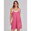 Women Athletic Dress Summer Tennis Workout Active Sports Mini Romper Dress Built In Shorts Travel Vacation Clothes - 3 of 4