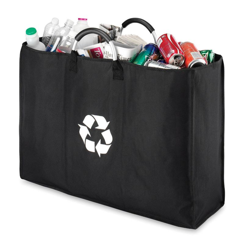 Whitmor Aluminum Handle Recycle Bag Black, 3 of 5