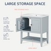 Whisen Modern Bathroom Vanity with Ceramic Sink, Bathroom Vanity with Solid Wood Frame and Open Style Shelf - 4 of 4