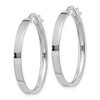 Black Bow Jewelry 3mm x 29mm White Rhodium Plated 14k Yellow Gold Round Hoop Earrings - 2 of 4